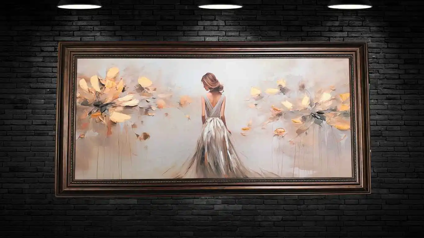 Beautiful Girl Wall Art in Hand Painting Style Beautiful Girl Wall Art in Hand Painting Style