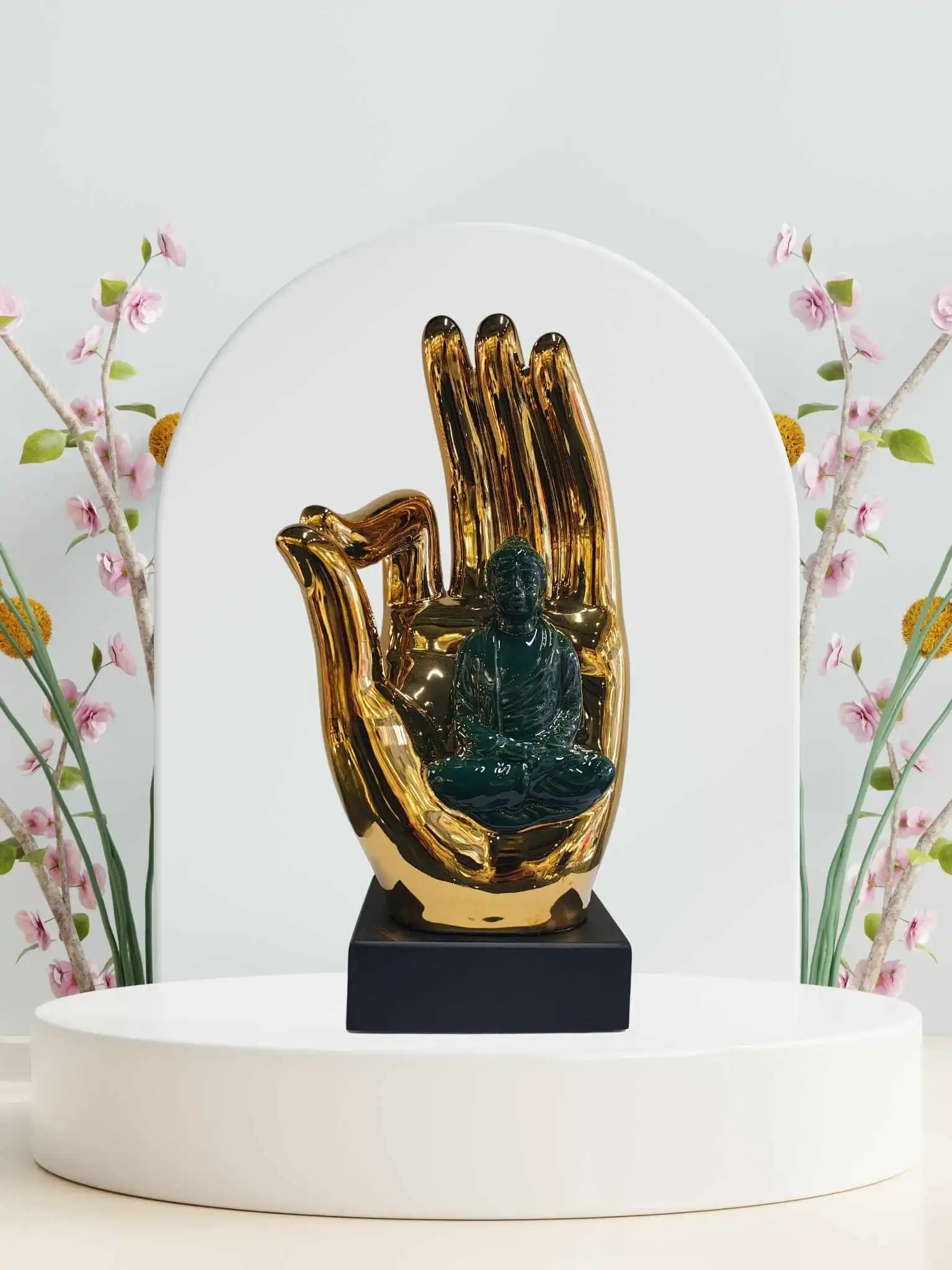 Buddha on Golden Hand Buddha on Golden Hand