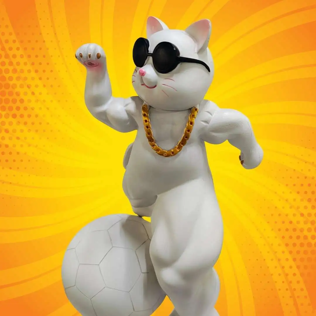 Cool Cat Football Kick Showpiece