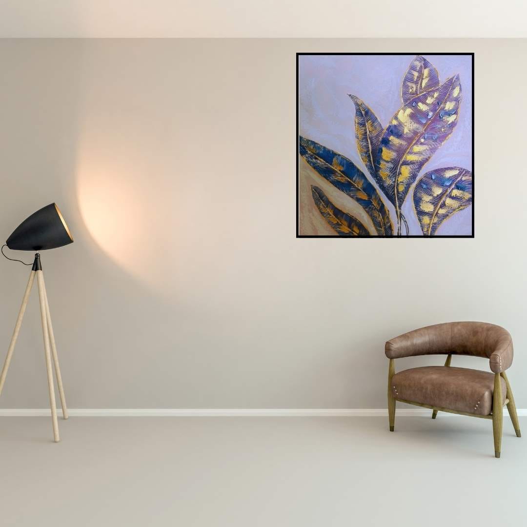 Hand Painted Leaves Wall Art Hand Painted Leaves Wall Art