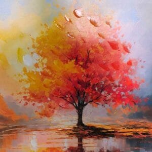 Hand Painted Tree Painting