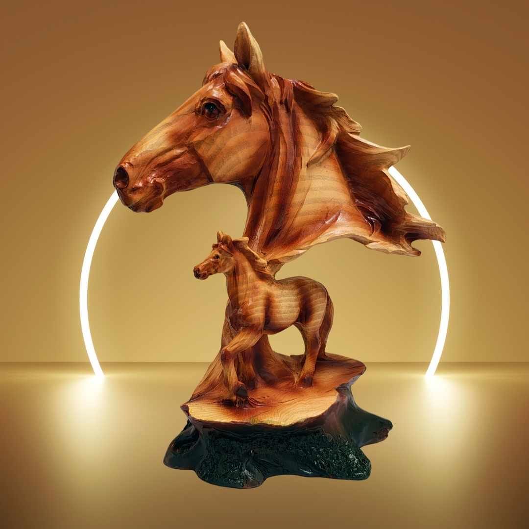 Wooden Horse Father Son