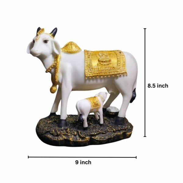 Kamdhenu Cow with Calf Showpiece Dimension