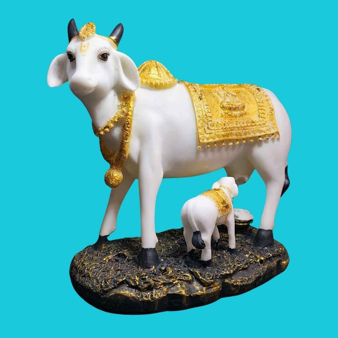 Kamdhenu Cow with Calf Showpiece