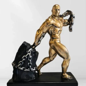 Muscle Man Pulling Rock