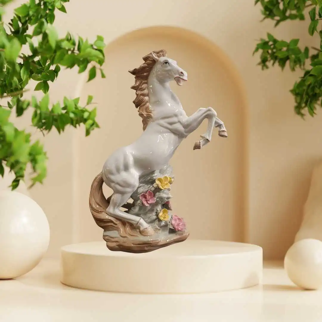 Glossy White Horse Artifact