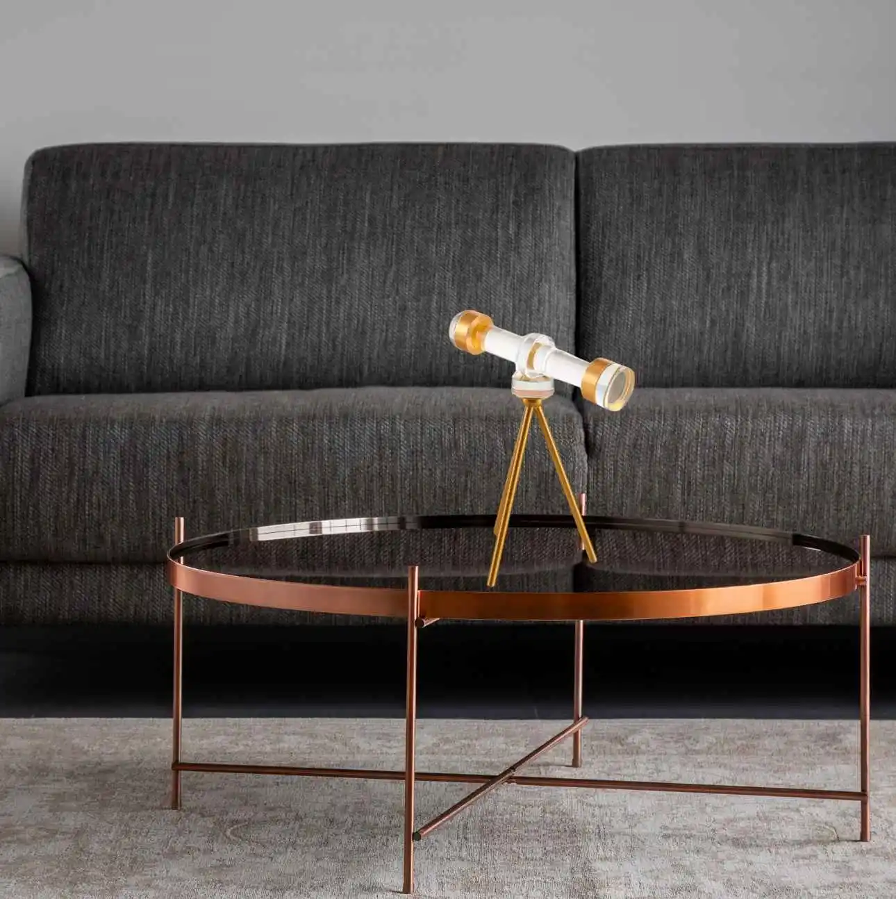 Crystal Telescope with Brass Tripod