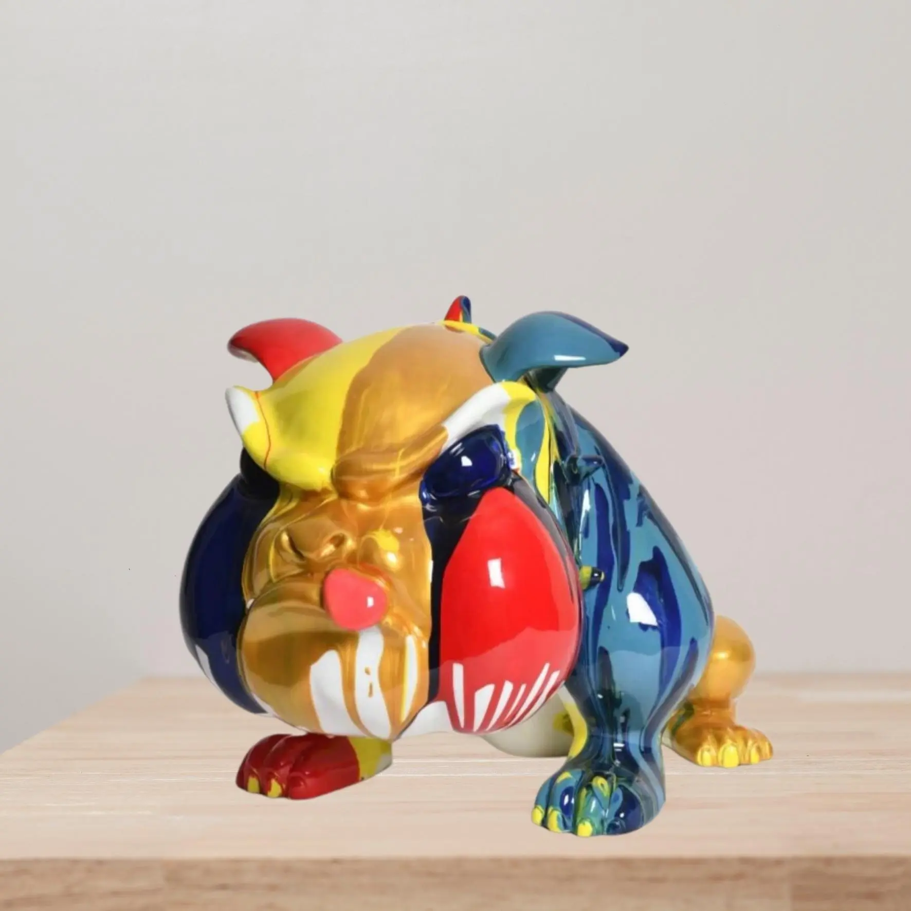 Oil Painted Angry Bull Dog Oil Painted Angry Bull Dog