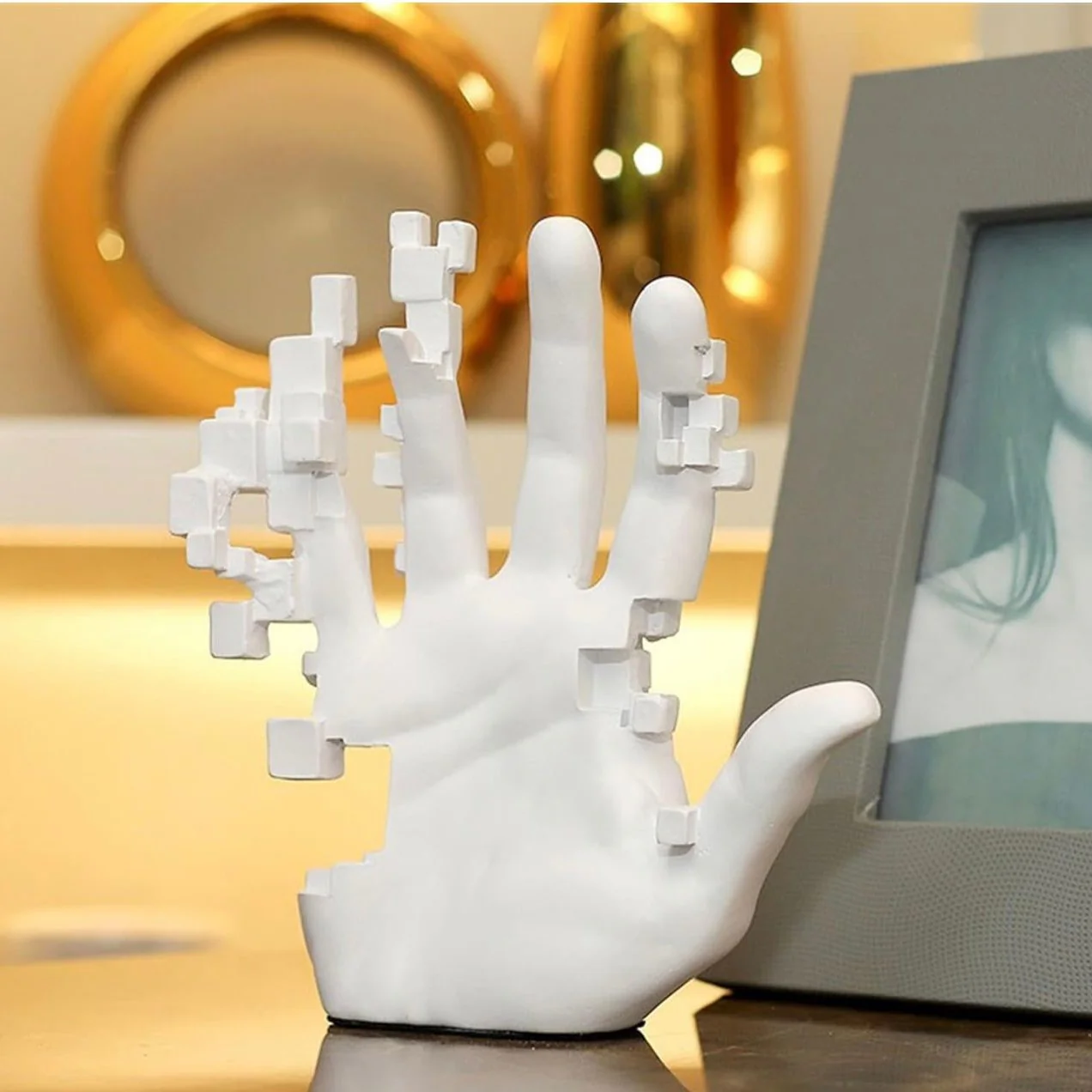 Mosaic Hand White Mosaic Hand White