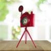 Antique Camera Clock on Tripod Showpiece