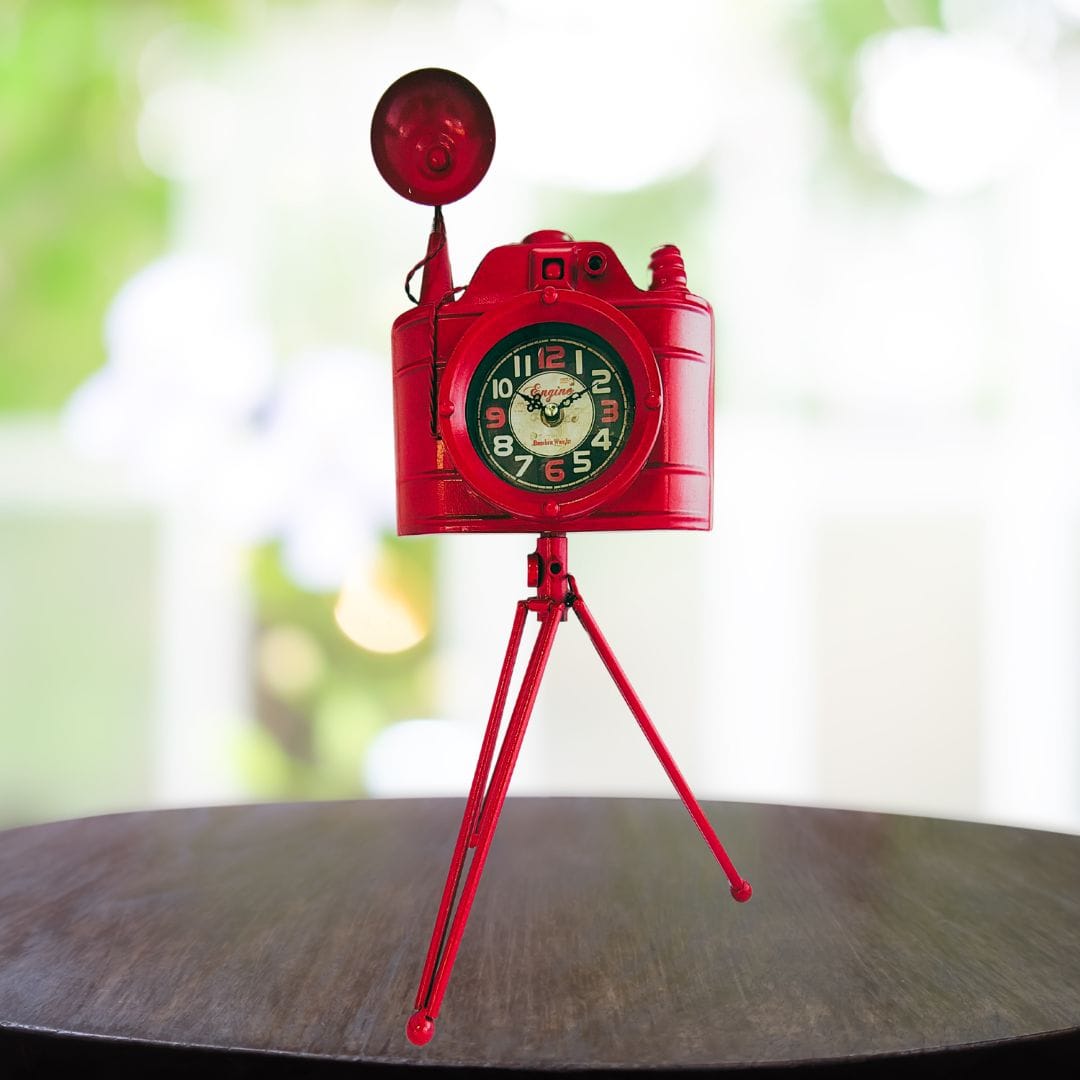 Antique Camera Clock on Tripod