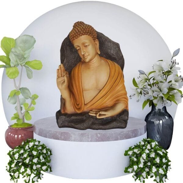 Buddha Stone Statue Orange