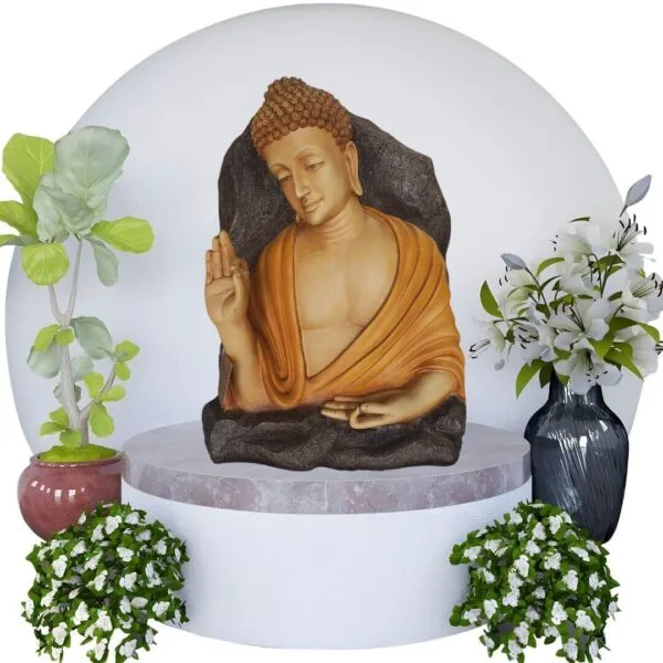 Buddha Stone Statue Orange