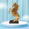 Golden Horse with Front Legs in Air Showpiece