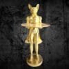 Golden Wolf with Tray Showpiece