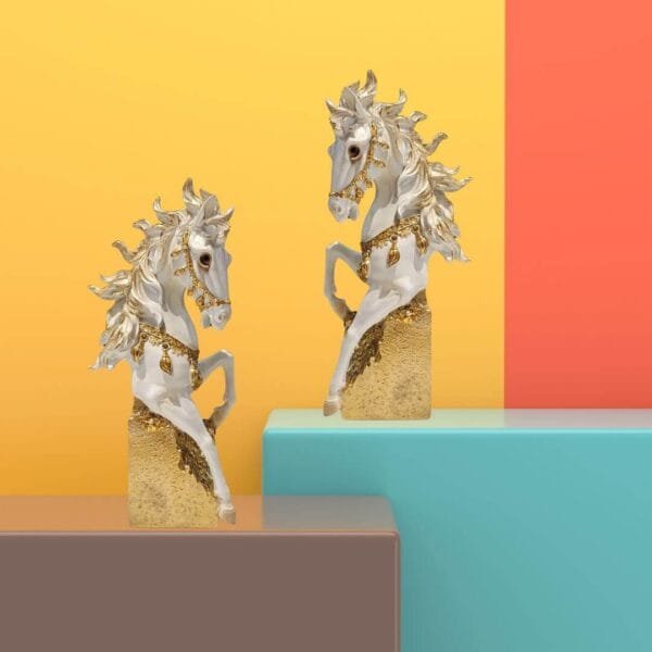 White Horse Bust Showpiece
