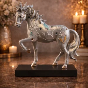 Silver Horse Figurine