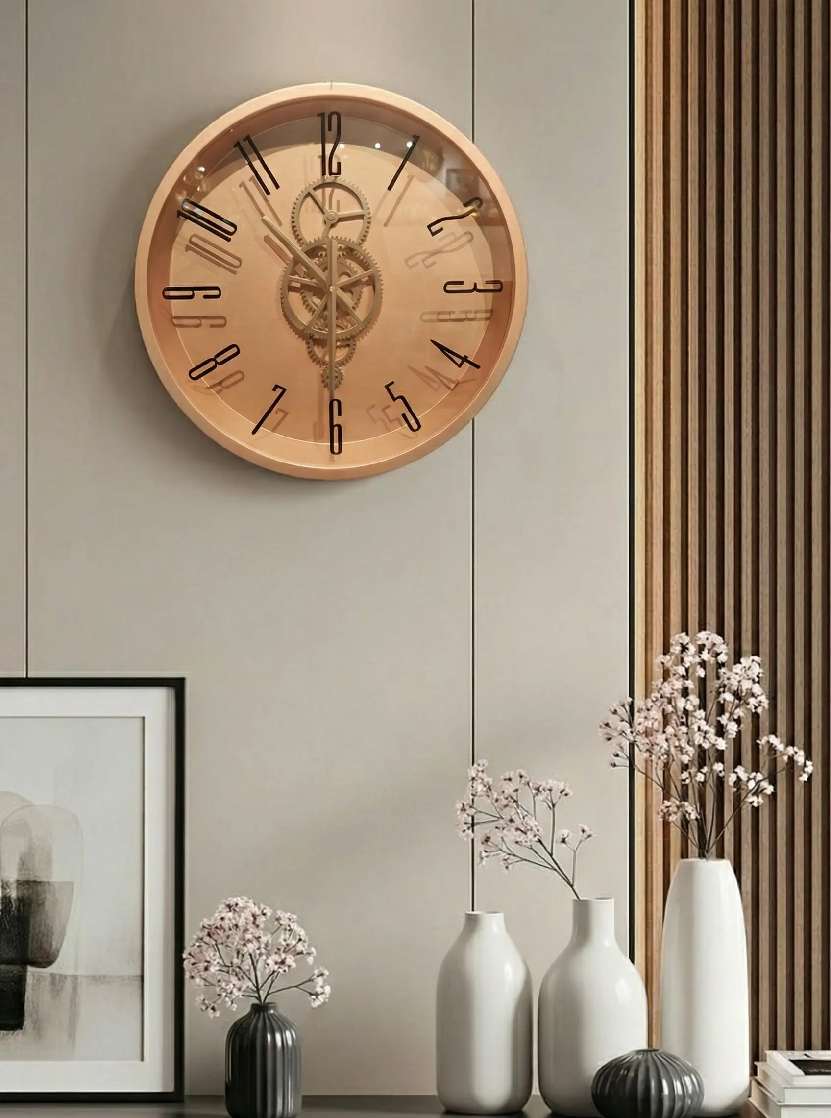 Modern Minimalist Gear Wall Clock